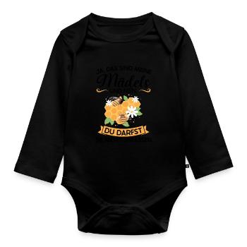Imker Bienen Imkern Geschenk - Baby Bio-Langarm-Body - Schwarz - Vorne