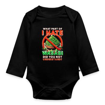 Wasabi Hater - Organic Longsleeve Baby Bodysuit - black - Front