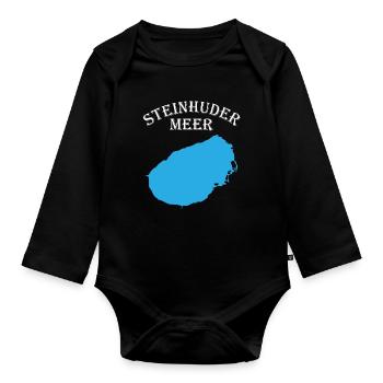 Steinhuder Meer Outline Eaux calmes - Body Bébé bio manches longues - noir - Devant