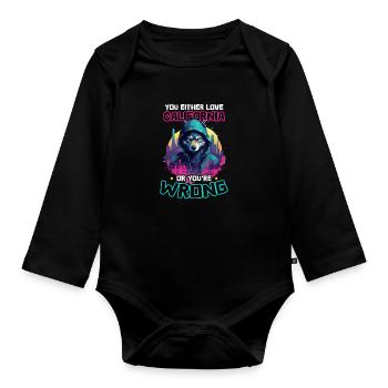 California Lover Either Live In California Or Wron - Organic Longsleeve Baby Bodysuit - black - Front