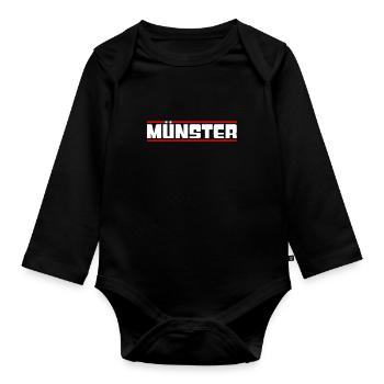 Minster - Organic Longsleeve Baby Bodysuit - black - Front