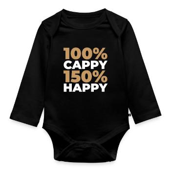 Capybara Wasserschwein - Baby Bio-Langarm-Body - Schwarz - Vorne