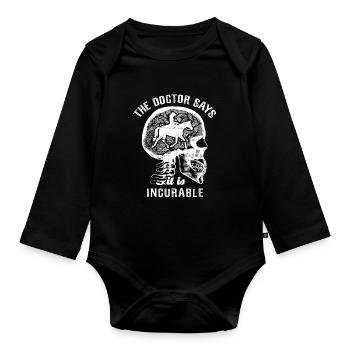 The doctor says it's incurable - western riding - Baby Bio-Langarm-Body - Schwarz - Vorne