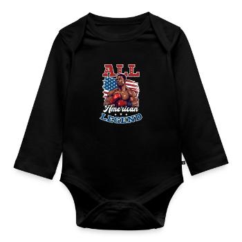 Boxen All American Legend - Baby Bio-Langarm-Body - Schwarz - Vorne