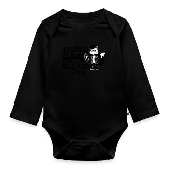 Je resterai comme je suis, ne serait-ce que parce que c’est - Body Bébé bio manches longues - noir - Devant