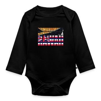 Humuhumunukunukuapua’a pousseur de récif hawaïen - Body Bébé bio manches longues - noir - Devant