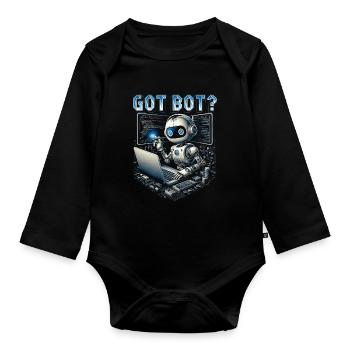 Robotik Ingenieur Got Bot? - Baby Bio-Langarm-Body - Schwarz - Vorne