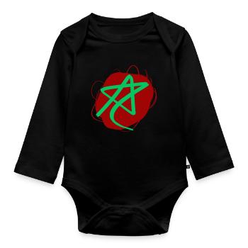 Marokko - Baby Bio-Langarm-Body - Schwarz - Vorne