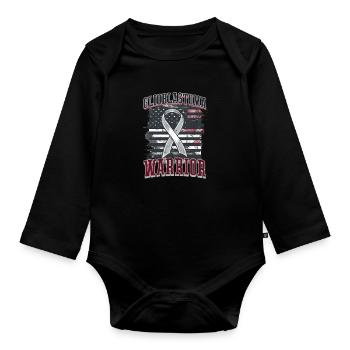 Glioblastoma Awareness Glioblastoma Awareness - Organic Longsleeve Baby Bodysuit - black - Front
