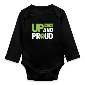 Elevator Elevator - Organic Longsleeve Baby Bodysuit - black - Front