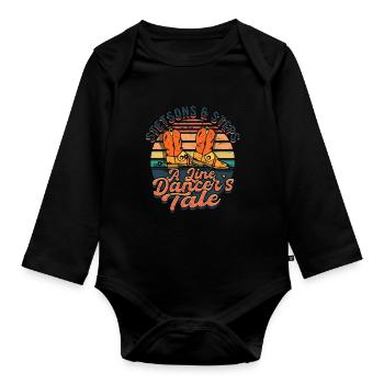 Line Dance A Line Dancer's Tale - Baby Bio-Langarm-Body - Schwarz - Vorne