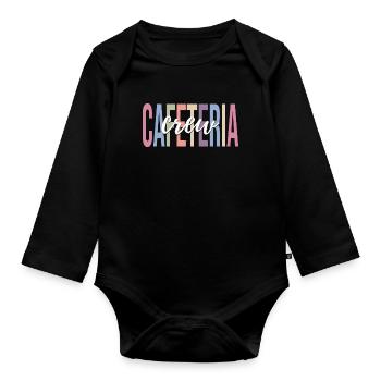 Canteen employees - Organic Longsleeve Baby Bodysuit - black - Front