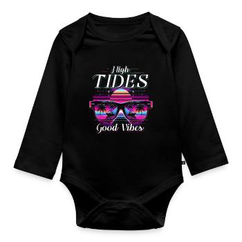 Cruise Cruisers High Tides - Organic Longsleeve Baby Bodysuit - black - Front