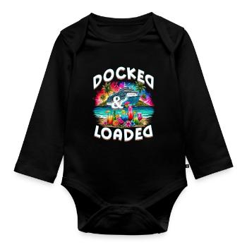 Cruise Cruisers Docked & Loaded - Organic Longsleeve Baby Bodysuit - black - Front
