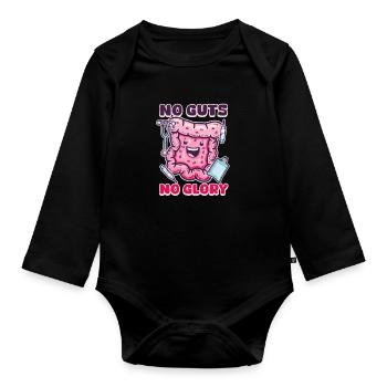 GI Nurse No Guts No Glory - Organic Longsleeve Baby Bodysuit - black - Front