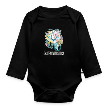 GI Nurse Gastroenterology - Organic Longsleeve Baby Bodysuit - black - Front