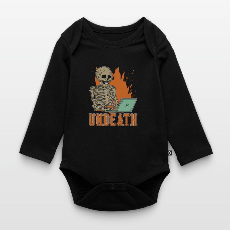 Developer Coder Programmer Skeleton Undeath Organic Longsleeve Baby Bodysuit