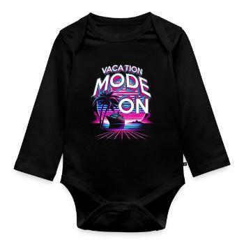 Cruise Cruisers Vacation Mode On - Organic Longsleeve Baby Bodysuit - black - Front