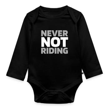 Jet Ski - Body Bébé bio manches longues - noir - Devant