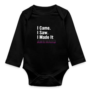 INTJ Je suis venu, j’ai vu, j’ai rendu les choses gênantes - Body Bébé bio manches longues - noir - Devant