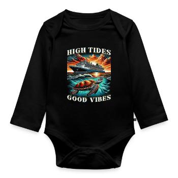 Cruise Cruisers High Tides - Organic Longsleeve Baby Bodysuit - black - Front