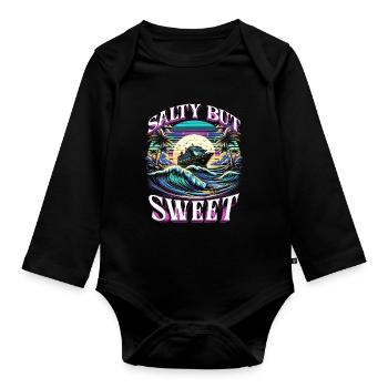 Cruise Cruiser Salty But Sweet - Organic Longsleeve Baby Bodysuit - black - Front