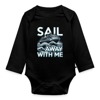 Les croisiéristes de croisière partent avec moi - Body Bébé bio manches longues - noir - Devant