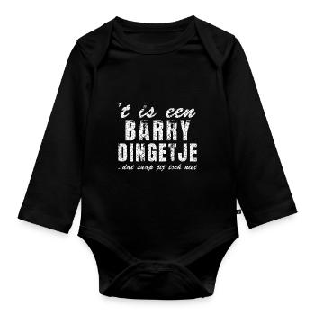 Shirt design with name Barry, personalized - Organic Longsleeve Baby Bodysuit - black - Front