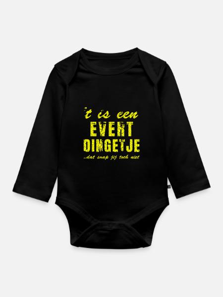 Personalisierte Geschenke für Evert - Baby Bio-Langarm-Body - Schwarz