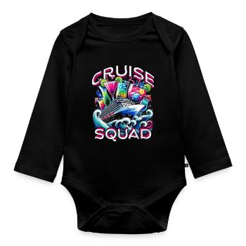 Cruise Cruiser Cruise Squad - Organic Longsleeve Baby Bodysuit - black - Front