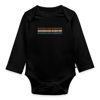 Sauerteig Brot - Baby Bio-Langarm-Body - Schwarz - Vorne
