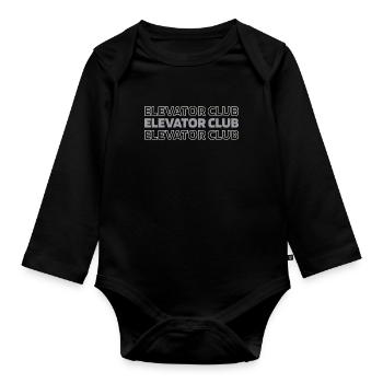 Elevator Elevator - Organic Longsleeve Baby Bodysuit - black - Front