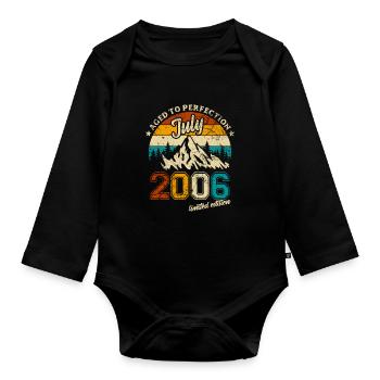 Cadeau d’anniversaire en édition limitée juillet 2006 - Body Bébé bio manches longues - noir - Devant