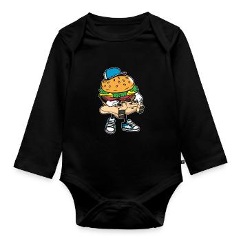 Gamer Gaming Burger Gaming Controller - Baby Bio-Langarm-Body - Schwarz - Vorne