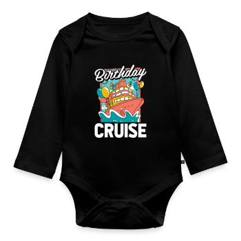Croisière d’anniversaire à Kreuzfahrt - Body Bébé bio manches longues - noir - Devant