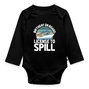 Kreuzfahrt Birthday Cruise - Baby Bio-Langarm-Body - Schwarz - Vorne