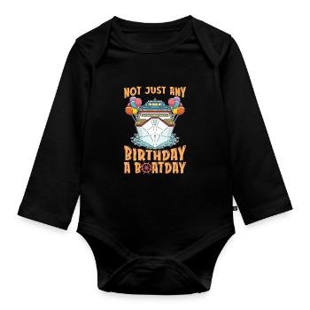 Kreuzfahrt Birthday Cruise - Baby Bio-Langarm-Body - Schwarz - Vorne