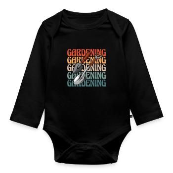 Hobby Gardener Garden - Organic Longsleeve Baby Bodysuit - black - Front