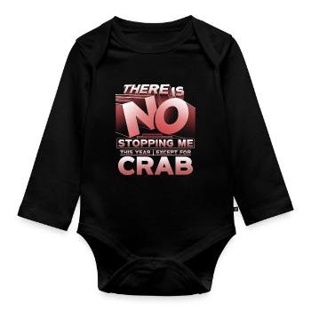 Cancer allergy - Organic Longsleeve Baby Bodysuit - black - Front