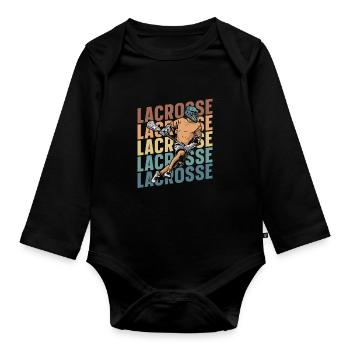 Lacrosse - Body Bébé bio manches longues - noir - Devant