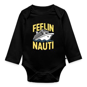 Croisière Funny Feeling Nauti - Body Bébé bio manches longues - noir - Devant