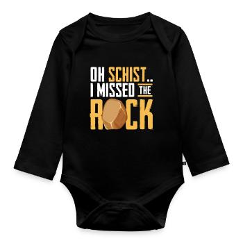 Rock Hunting Mineral Hunter - Organic Longsleeve Baby Bodysuit - black - Front
