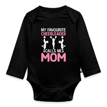 Cheerleading Cheer Squad Favorite Cheerleaders - Organic Longsleeve Baby Bodysuit - black - Front