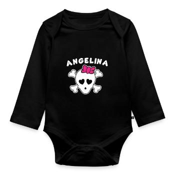 Pirate Angelina Design pour les filles et les femmes - Body Bébé bio manches longues - noir - Devant