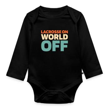 Lacrosse Lacrosse sur World Off - Body Bébé bio manches longues - noir - Devant