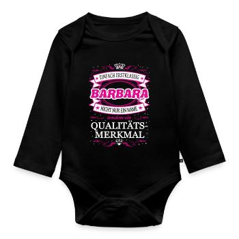 Quality feature Barbara simply first-class - Organic Longsleeve Baby Bodysuit - black - Front