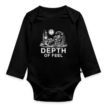 Photographer Photography Photographers Depth Of Feel - Organic Longsleeve Baby Bodysuit - black - Front