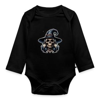 In a world full of princesses, be a witch - Organic Longsleeve Baby Bodysuit - black - Front