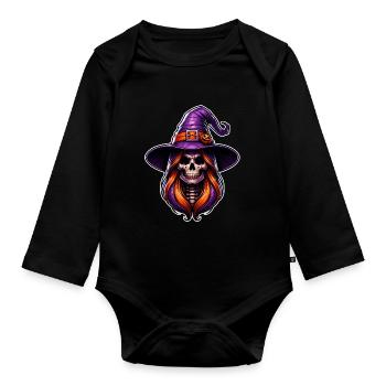 In a world full of princesses, be a witch - Organic Longsleeve Baby Bodysuit - black - Front