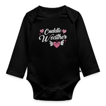 Partenaire relationnel Tendresse câline - Body Bébé bio manches longues - noir - Devant